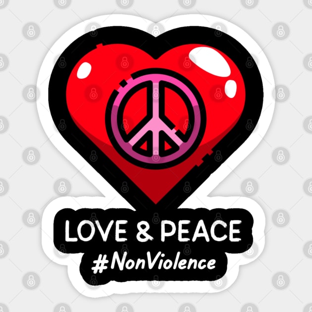 All I Need Is Love And Peace Sticker by ZenCloak